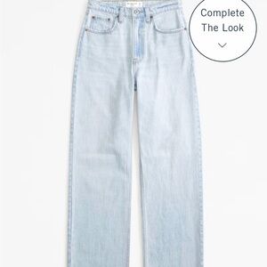 Brand New A & F loose high rise jeans!